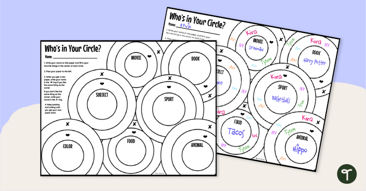 Who’s in Your Circle? Quick Icebreaker Activity teaching resource