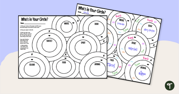 Go to Who’s in Your Circle? Icebreaker Activity teaching resource