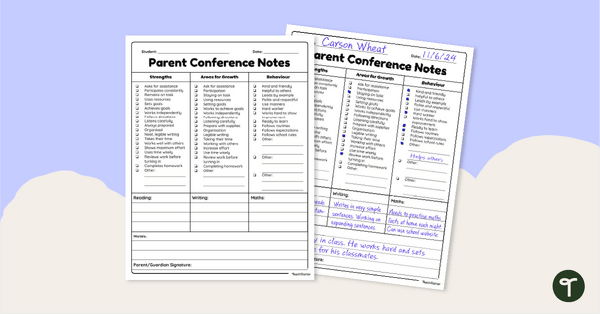Go to Parent-Teacher Interview Form teaching resource