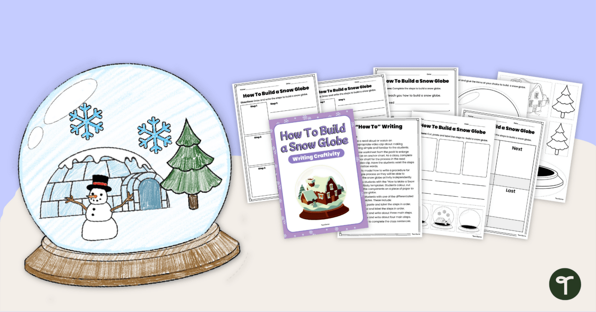 How To Build a Snow Globe – Procedural Writing Craftivity teaching resource
