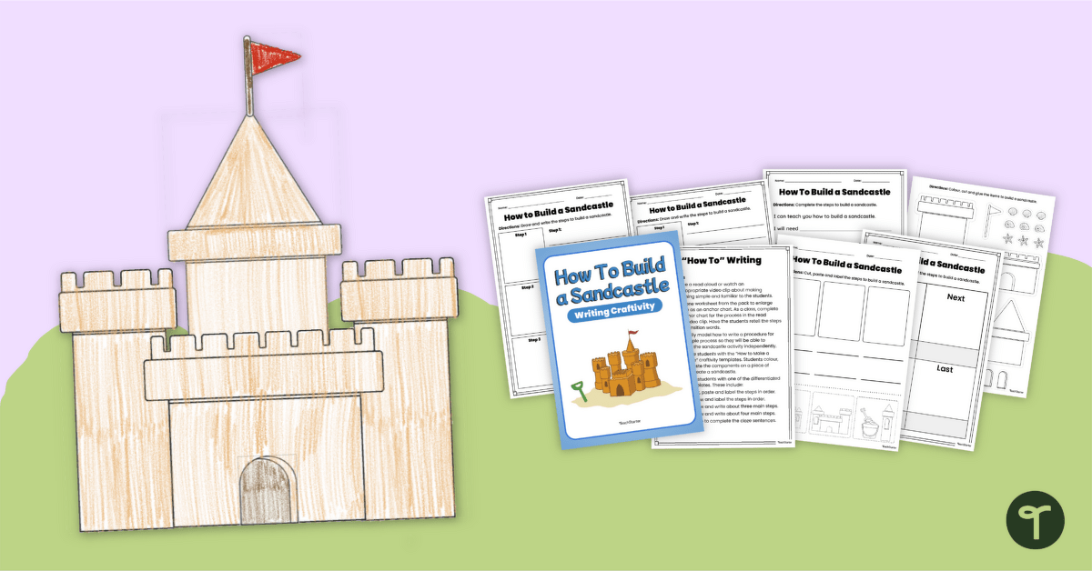 How to Build a Sandcastle – Procedural Writing Craftivity teaching resource