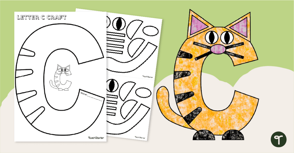 Letter Craft Activity - 'C' is For Cat teaching resource