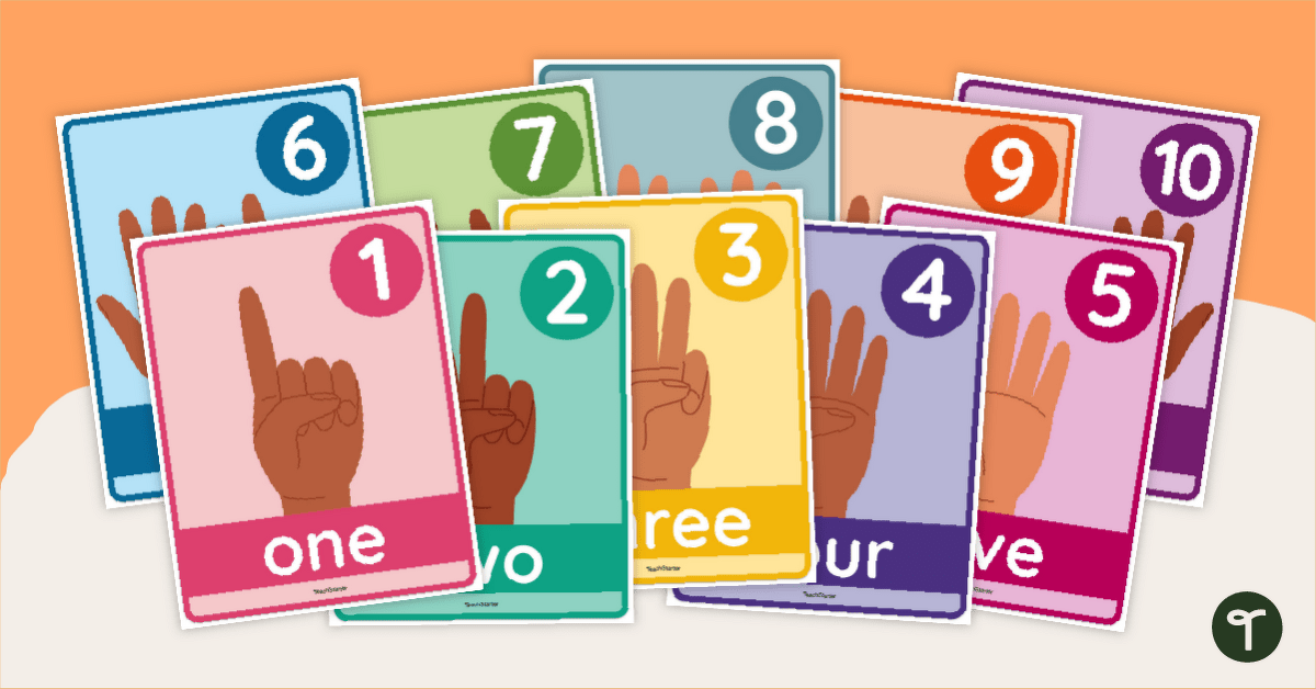 Finger Counting Poster Set teaching resource