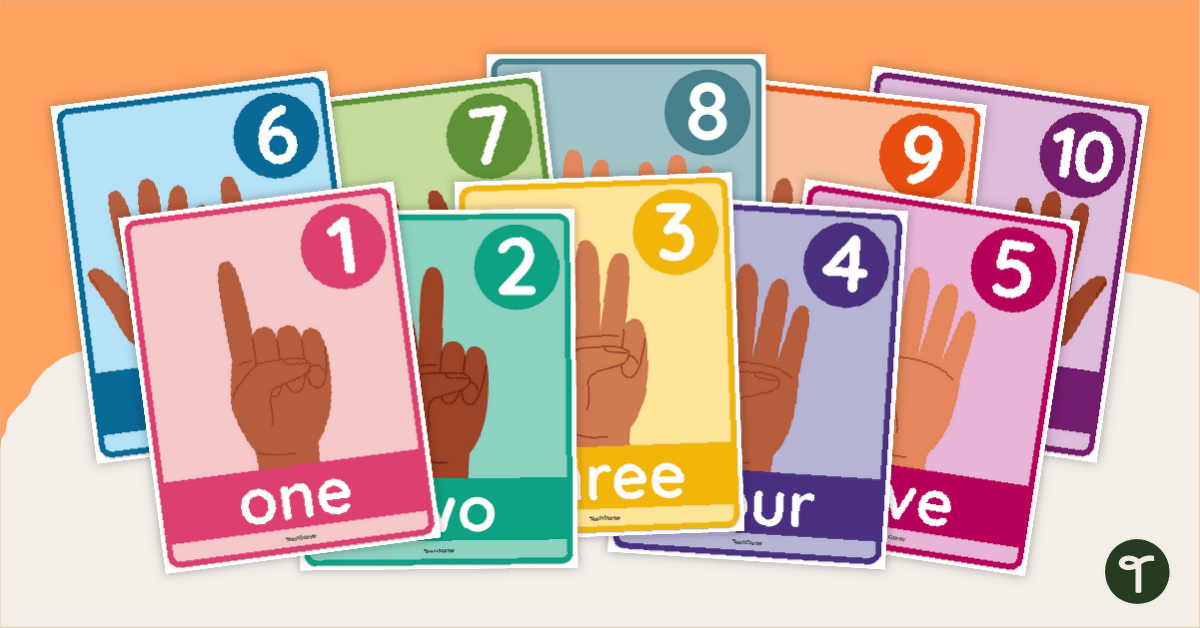 Finger Counting Poster Set teaching-resource