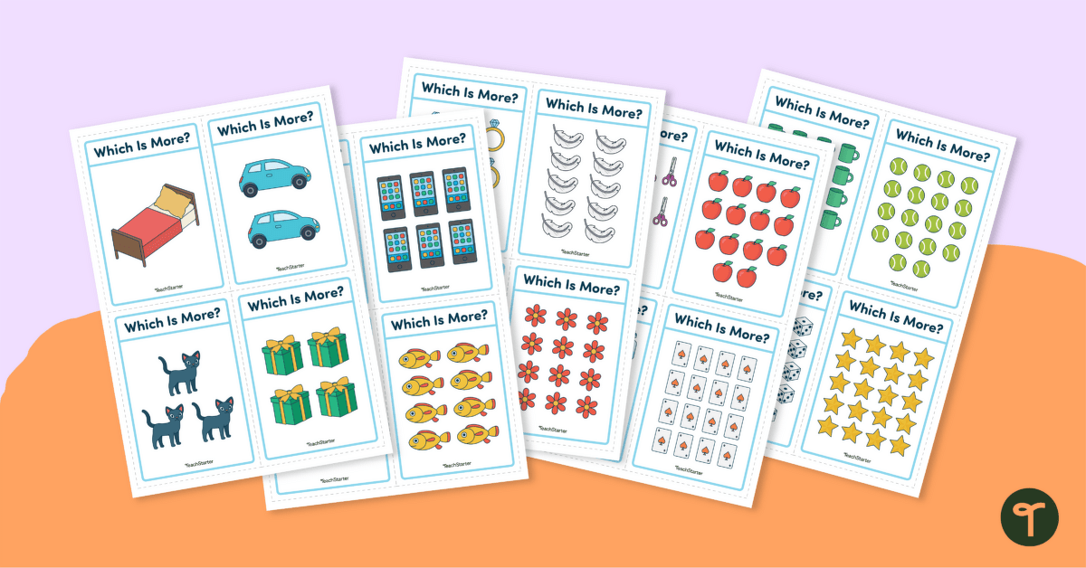 Which Is More? Counting Card Game teaching-resource