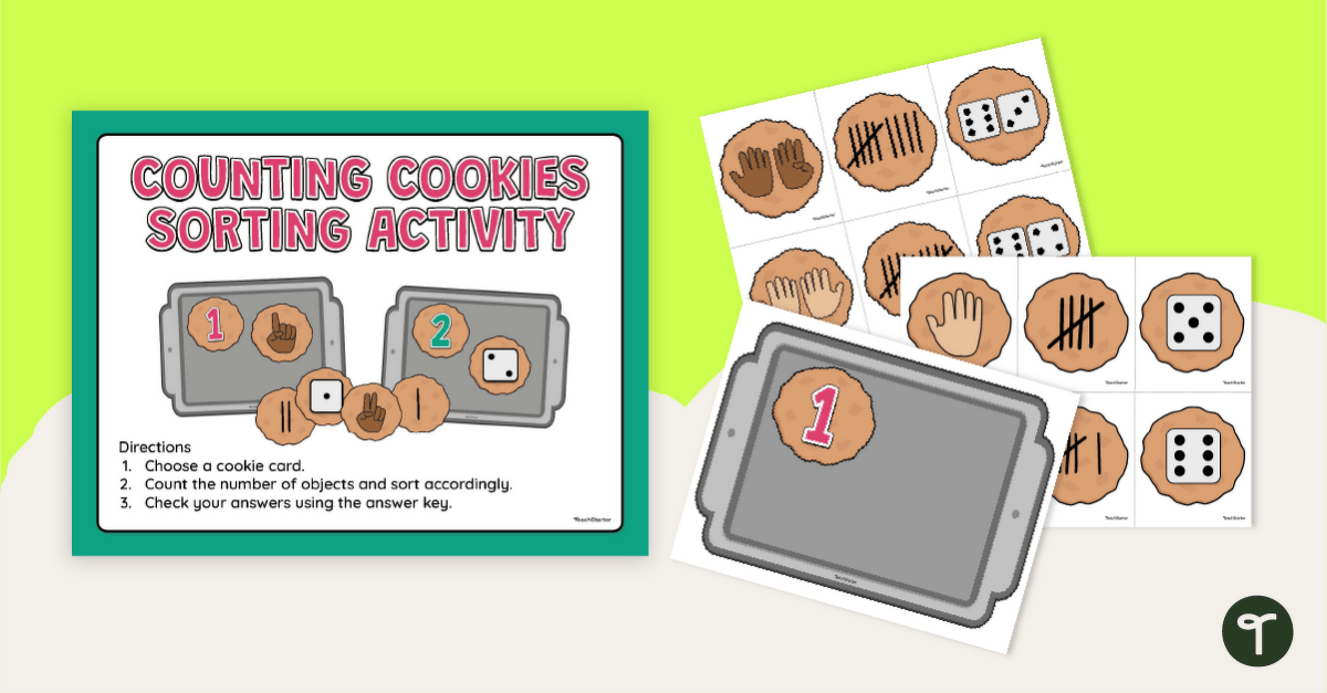 Counting Cookies Sorting Activity teaching resource