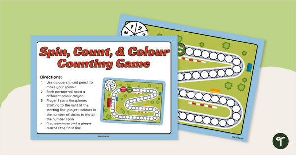 Go to Spin, Count and Colour Counting Game teaching resource