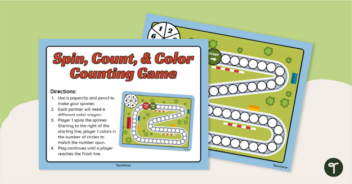 Spin, Count, and Color Counting Game teaching resource