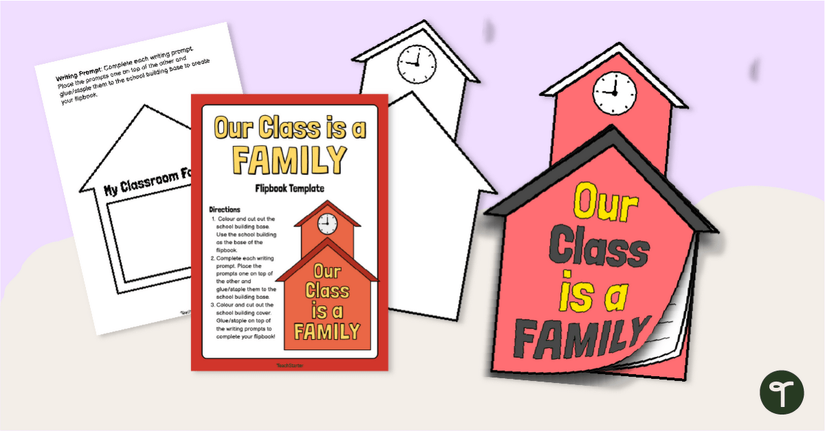 Our Class is a Family Activity Flipbook for KS1 teaching resource