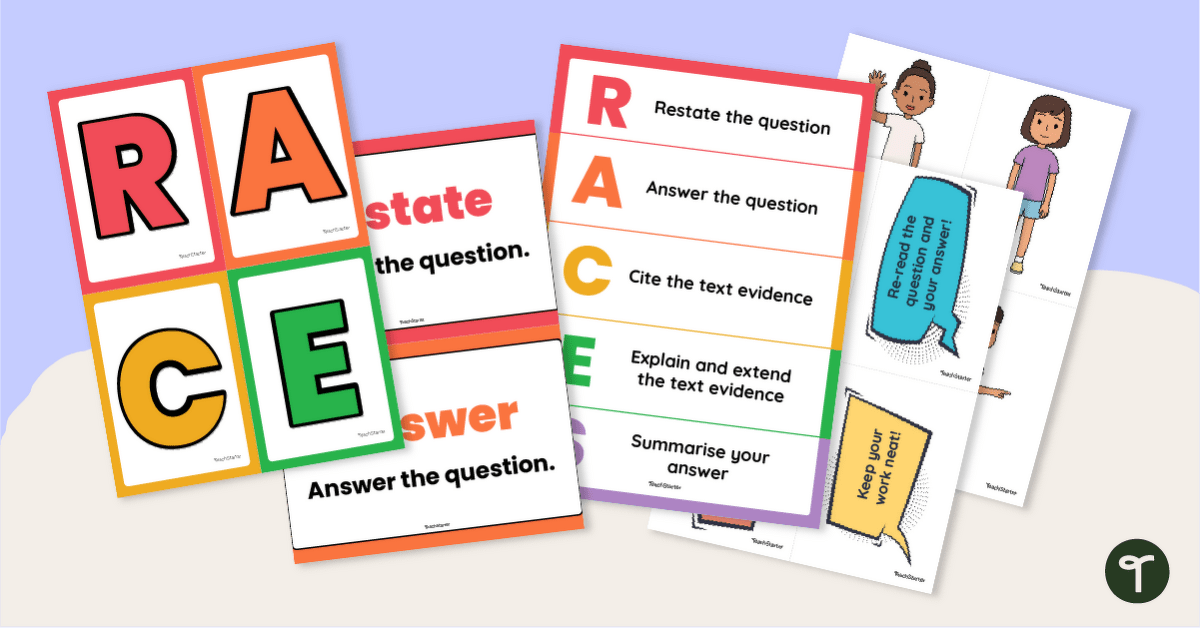 R.A.C.E.S. Constructed Response Writing Classroom Display teaching resource