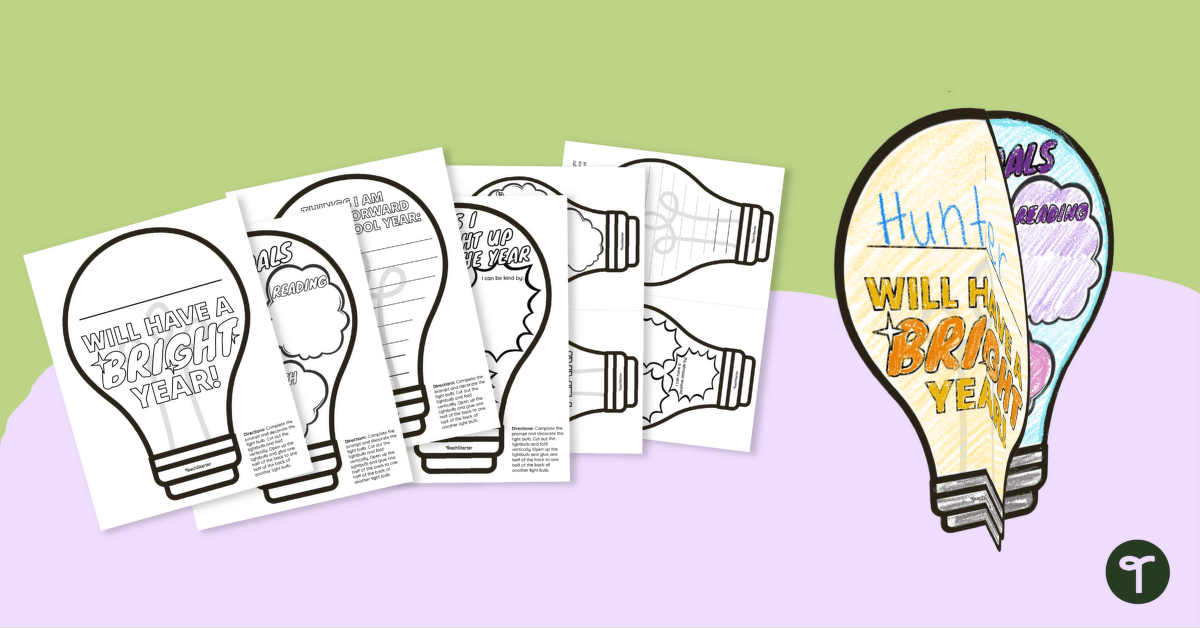 Have a Bright Year! Lightbulb Craft teaching resource