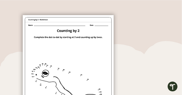Go to Dot-to-Dot Drawing - Counting by 2 - Frog teaching resource