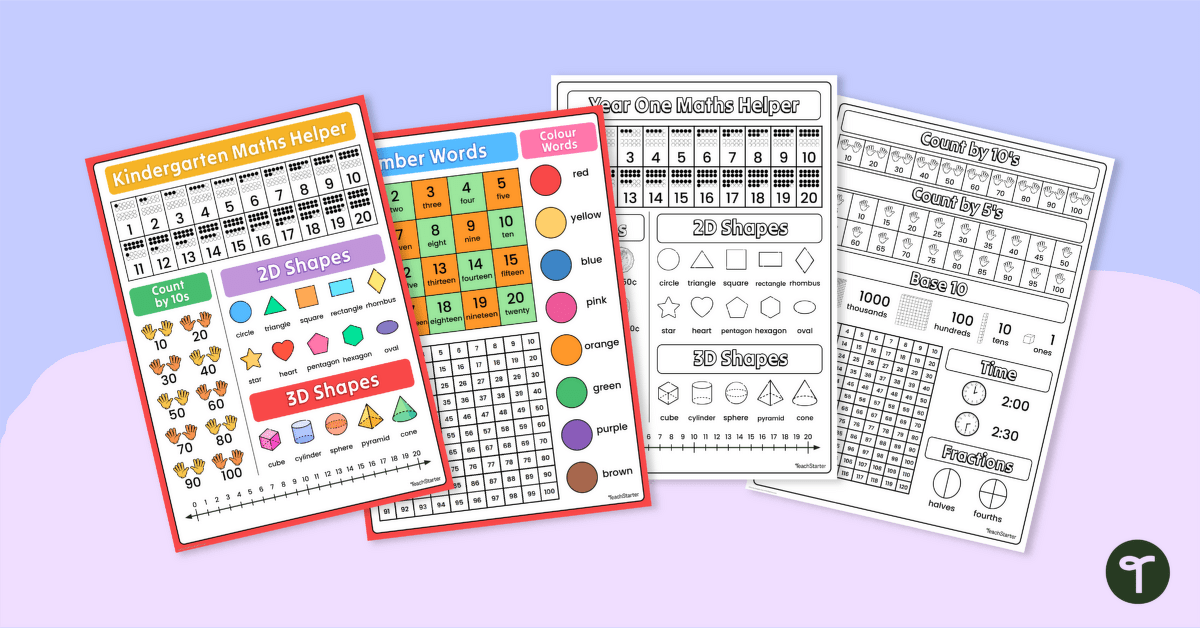 Maths Homework Helpers - Early Years teaching resource