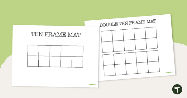 Go to Ten Frame Mats (Single and Double) teaching resource