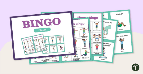 Go to Fitness Bingo Game Cards teaching resource