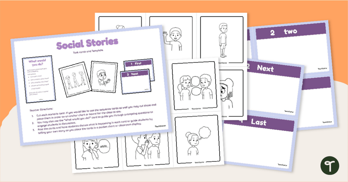 Social Story Cards and Templates teaching resource