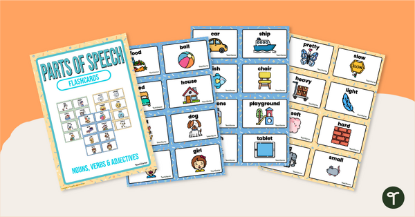 Go to Nouns, Verbs, and Adjectives Flashcards teaching resource