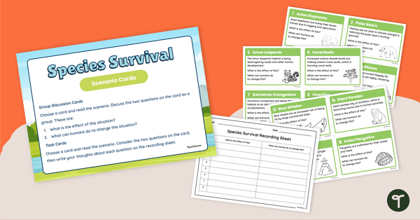 Go to Species Survival Scenario Task Cards teaching resource