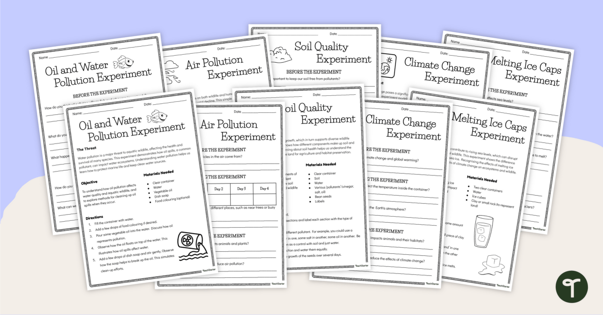 Environmental Impact Science Experiments teaching resource