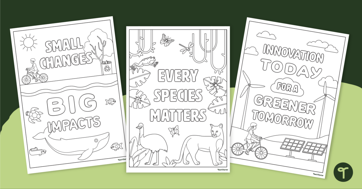 Species Survival! Science Colouring Pages teaching resource