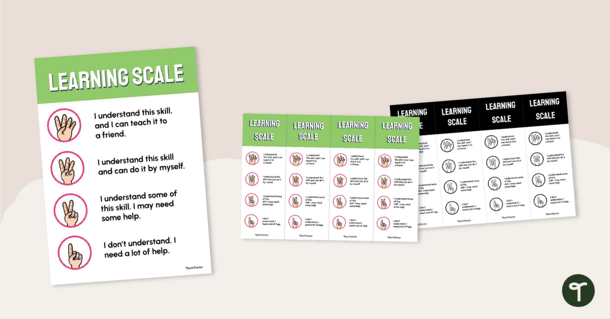 Four Finger Learning Scale teaching resource