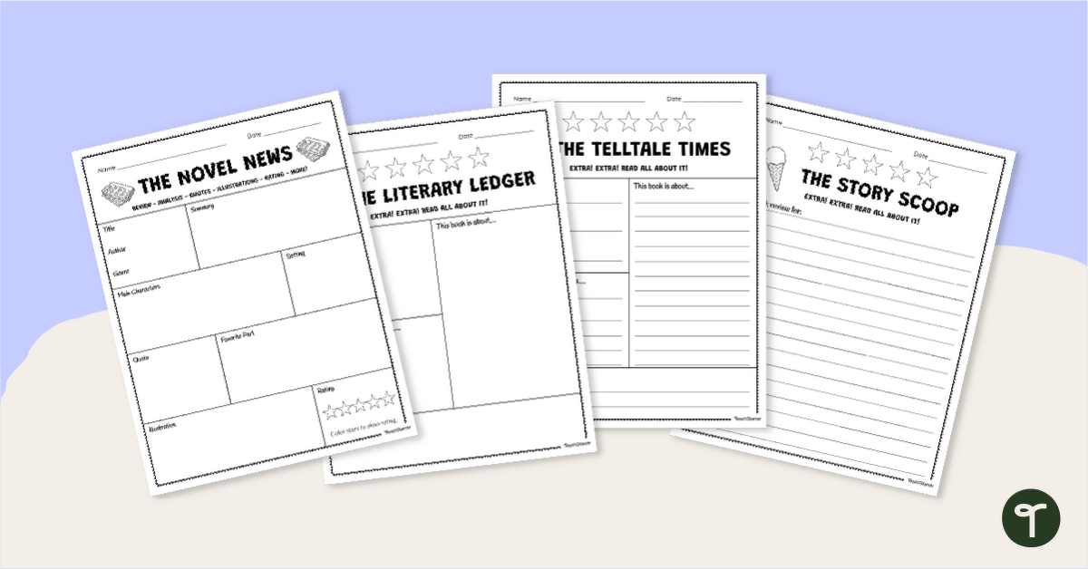 Newspaper Book Review Templates teaching-resource