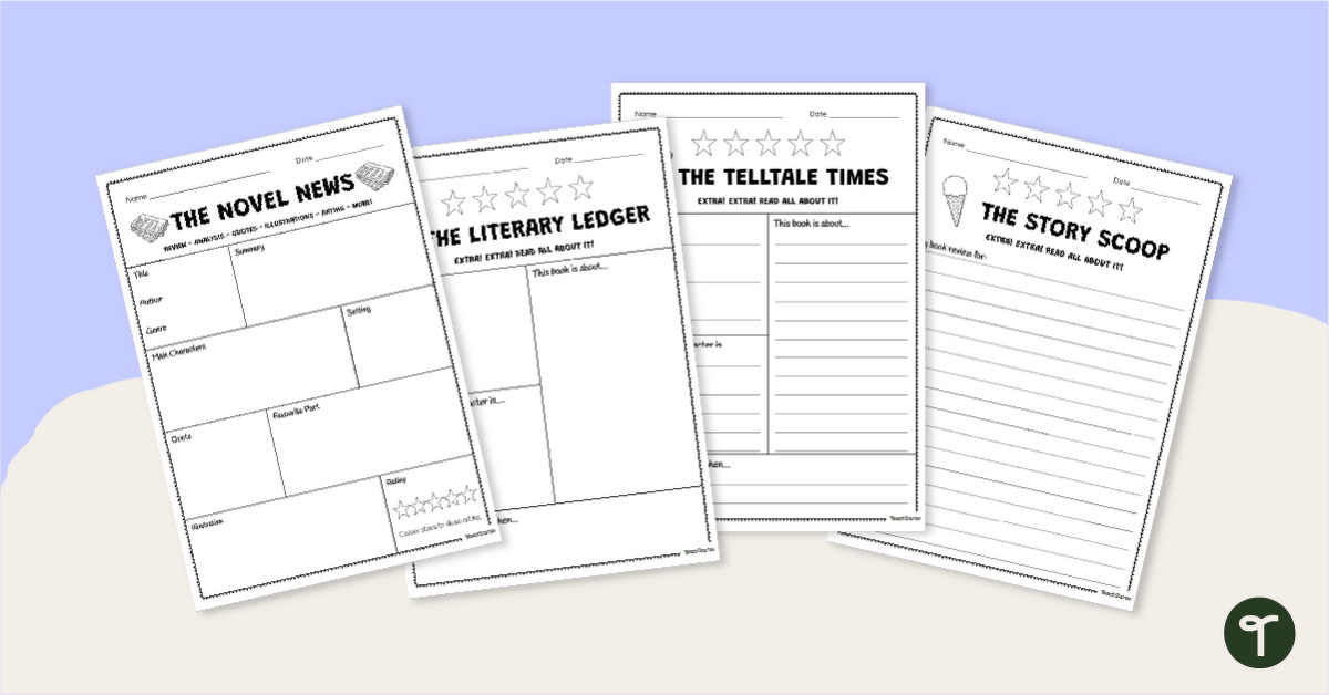 Newspaper Themed Book Report Templates teaching-resource