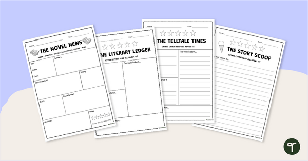 Go to Newspaper Themed Book Report Templates teaching resource