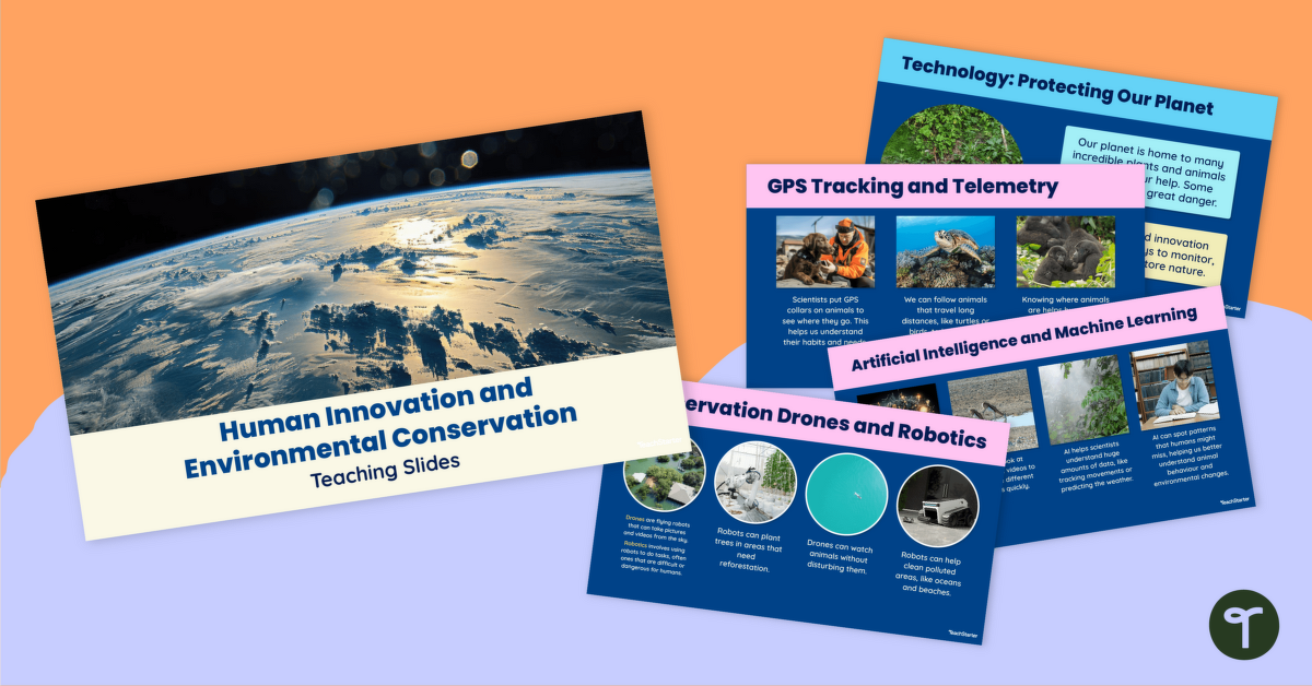 Human Innovation and Environmental Conservation Teaching Slides teaching resource