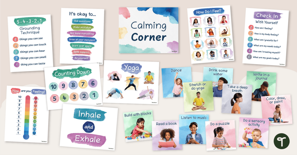 Calm Down Corner Classroom Decor Pack teaching-resource