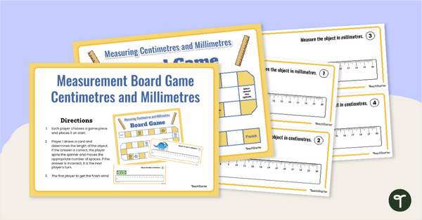 Go to Using a Ruler Board Game - Centimetres & Millimetres teaching resource