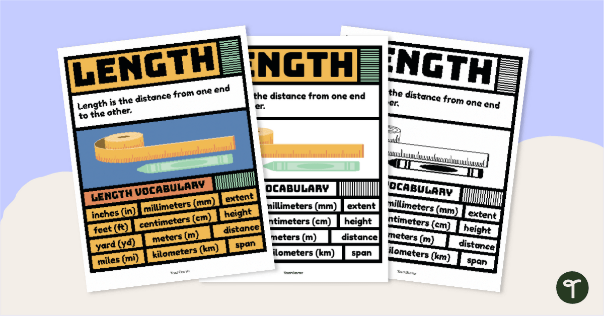 Length Vocabulary Poster Pack teaching-resource