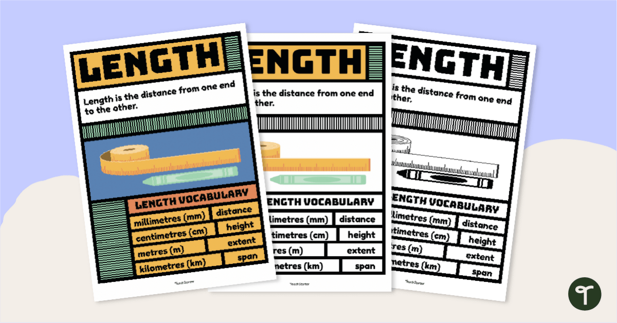 Length Vocabulary Poster Pack teaching resource