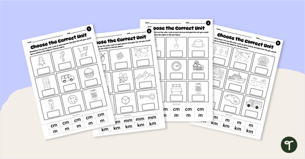 Go to Which Unit of Measurement? - Length Worksheets teaching resource