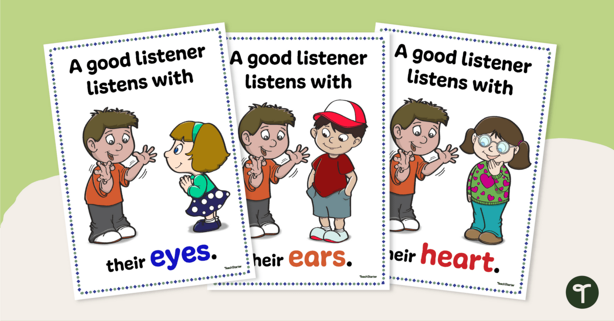 Good Listener Anchor Charts teaching resource
