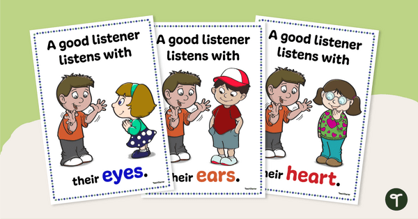 Go to Good Listener Anchor Charts teaching resource