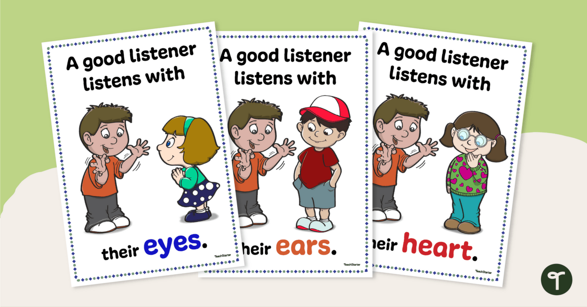 Good Listener Posters teaching resource