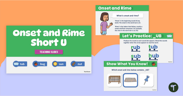 Go to Onset and Rime Short U Teaching Slides teaching resource