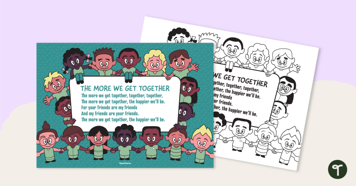 The More We Get Together Poster teaching-resource