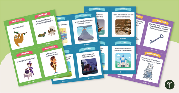 Go to Story Ideas - Character, Setting, and Complication Cards teaching resource