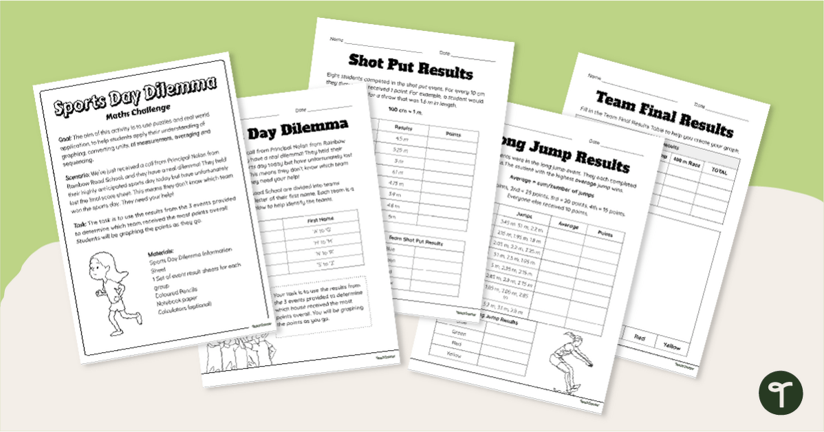 Sports Day Dilemma - Metric Conversions Maths Task teaching-resource