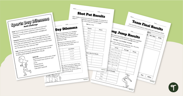 Go to Sports Day Dilemma - Metric Conversions Math Task teaching resource