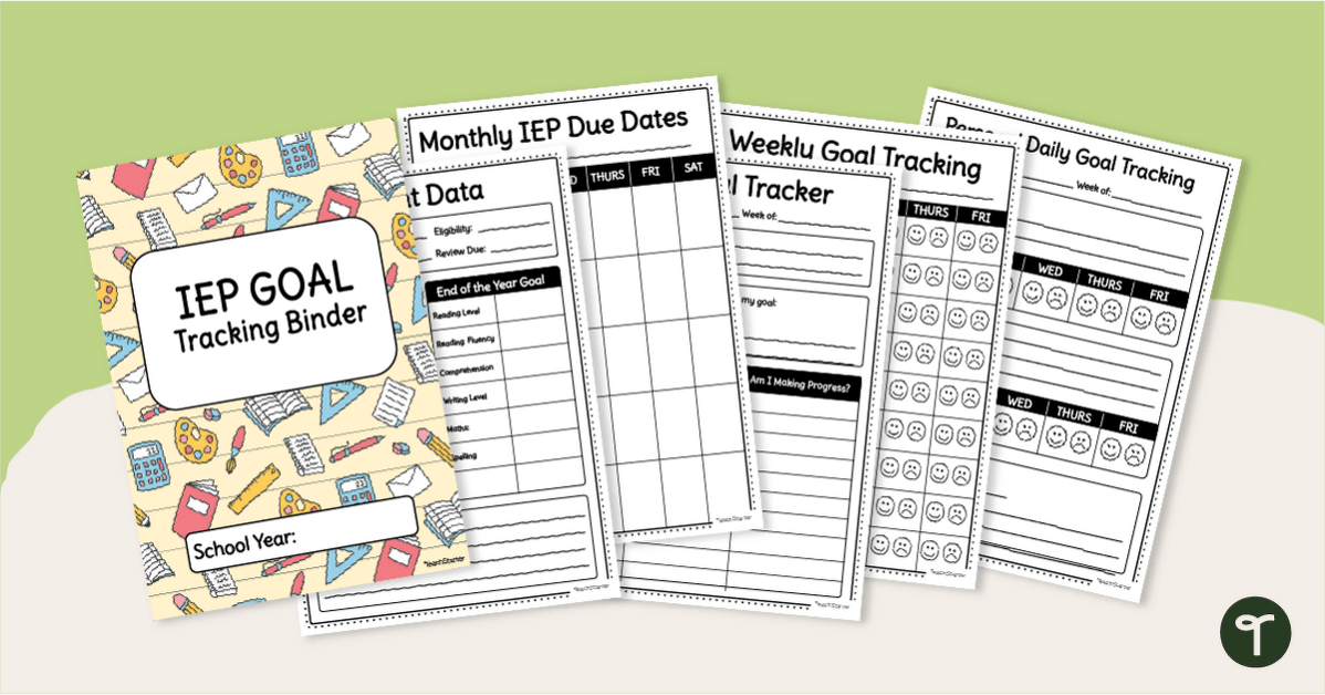 IEP Goal Tracking Binder teaching resource