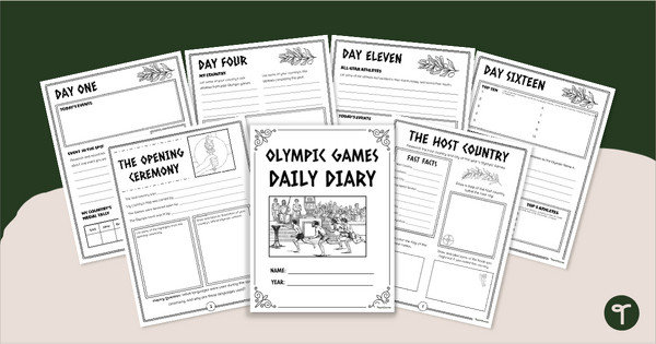 Go to Olympic Games Daily Diary - Medal Tracking Activity Book teaching resource