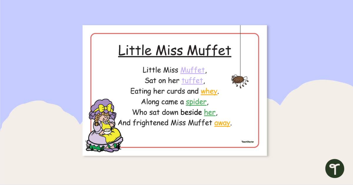 Little Miss Muffet – Nursery Rhyme Poster teaching-resource