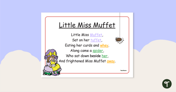 Go to Little Miss Muffet – Nursery Rhyme Poster teaching resource