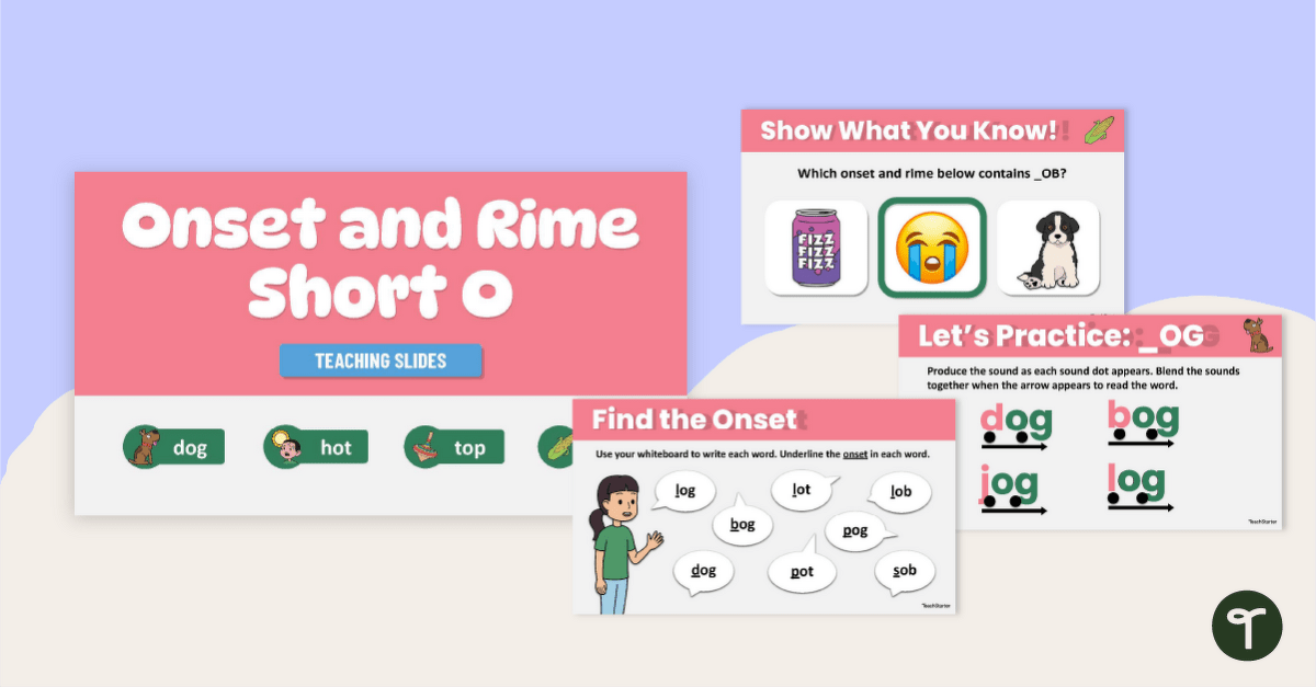 Onset and Rime Short O Teaching Slides teaching-resource