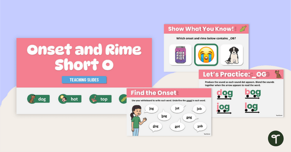 Go to Onset and Rime Short O Teaching Slides teaching resource