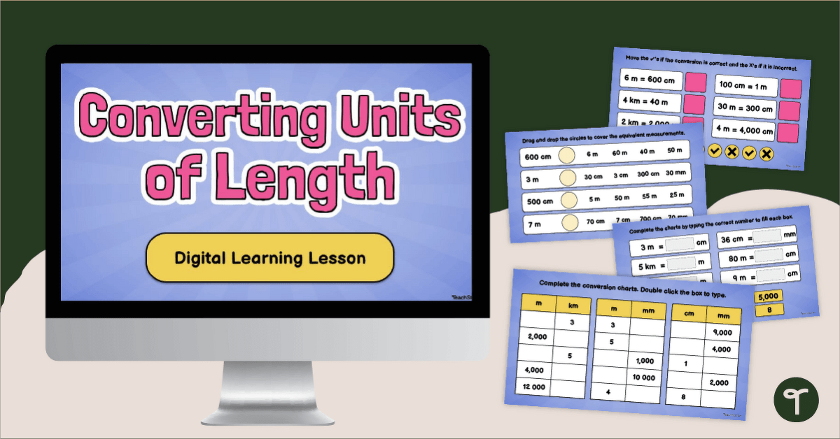 Converting Units of Length - Interactive Slides Activity teaching resource