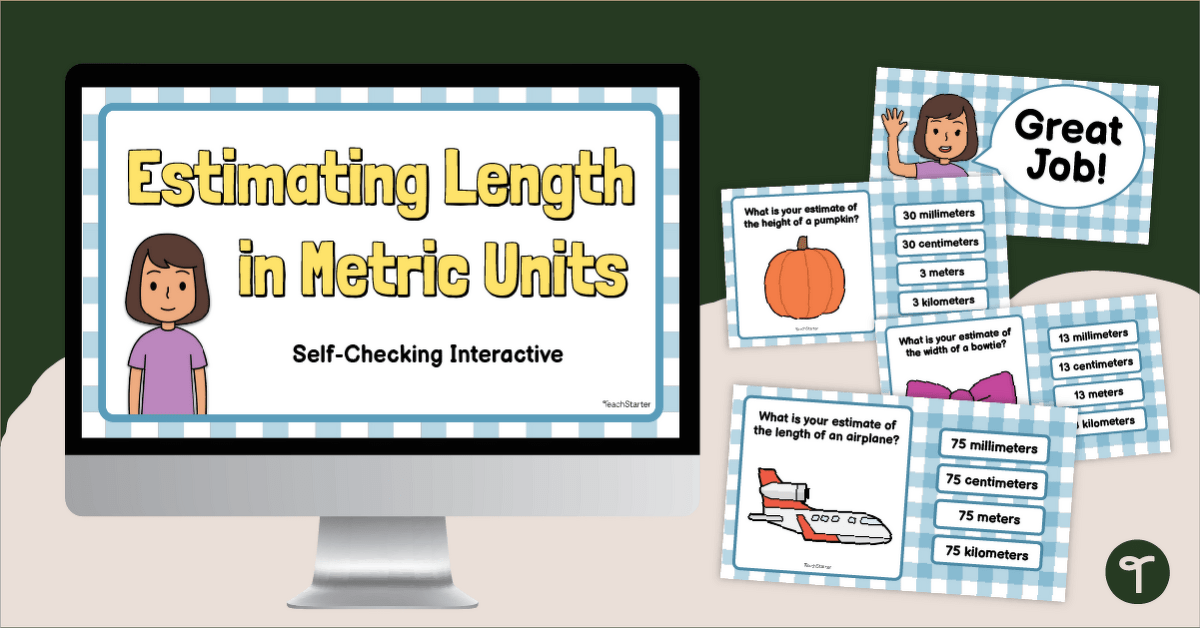 Estimating Length Game - Metric Units teaching-resource